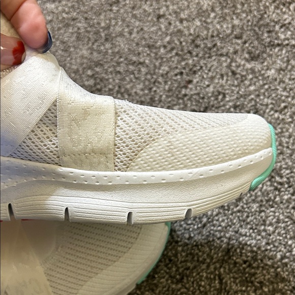 NWT White Slip-On Sneakers with Leopard Print Interior - Picture 5 of 12